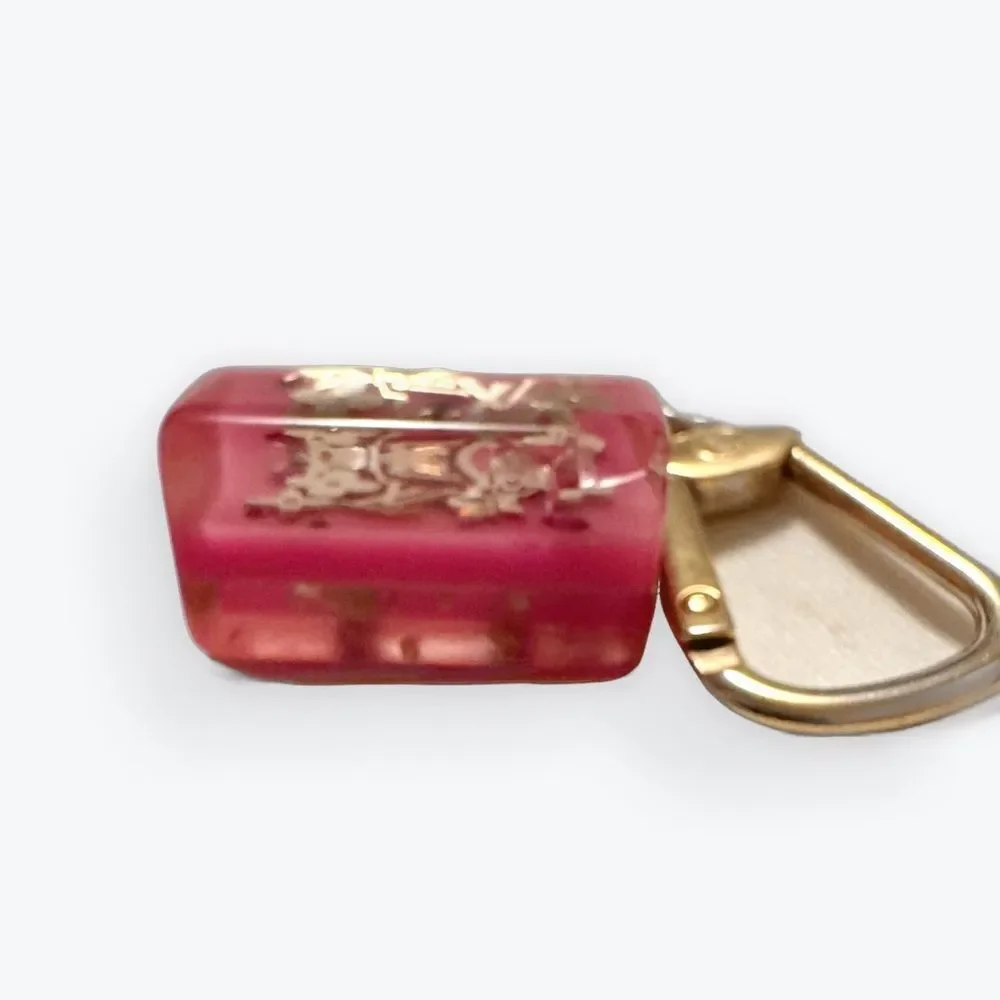 Louis Vuitton Bag Charm Pink Gold Pomme D’Amour Inclusion Speedy Keychain Auth